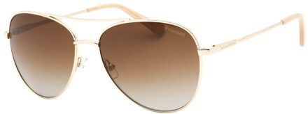 Banana Republic bruine SF PZ lens lichtgouden zonnebril - One Size