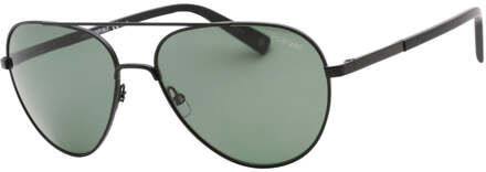 Banana Republic Matte Zwarte Zonnebril Met Groene Pz-lenzen - maat