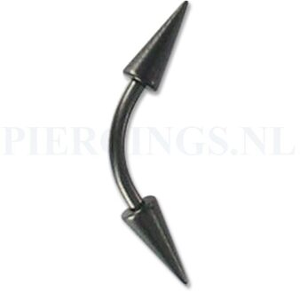 Banana zwart 1.2 mm long cones 6 mm