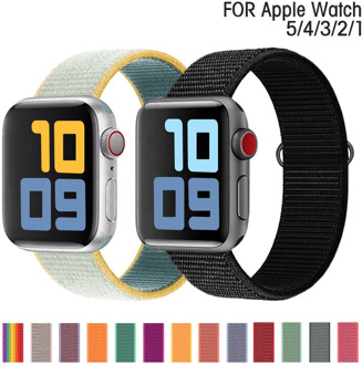 Band For Apple watch 3/2/1 38MM 42MM Nylon Soft Breathable Replacement Strap for iwatch series 4 5 6 SE 40MM 44MM bracelet