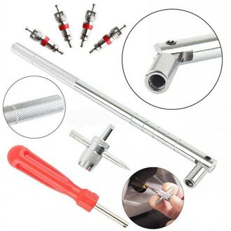 Band Reparatie Tools Auto Tire Wheel Valve Installatie Reparatie Tool Tekening/Demontage Wrench Tool Kit Pak
