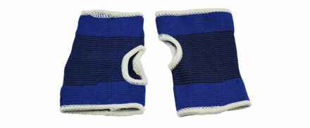bandage/brace voor hand/polsen - 2x stuks - volwassenen - universele maat - blauw