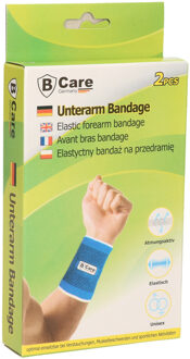 bandage/brace voor onderarmen - 2x stuks - volwassenen - universele maat - blauw