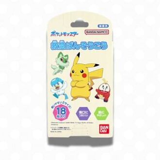 Bandai Pokemon Character Adhesive Bandages (18 pcs) Box Size: H68×W130×D20mm (18pcs, 14 designs)