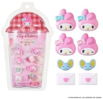 Bandai Sanrio My Melody Nail Art Parts 1 set