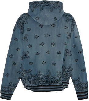 Bandana basketbalstijl blauwe hoodie - maat