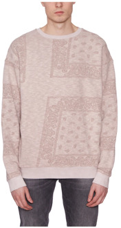 Bandana Print Crewneck Sweatshirt Giorgio Brato , Pink , Heren - L,S