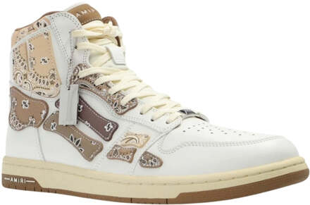 Bandana Skel Top hoge witte sneakers