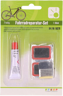 Bandenplakset fiets - 7-delig - bandenplakkers - bandenreparatieset - Fietsbandenplaksetjes