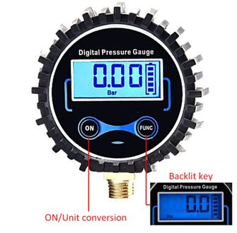 Bandenspanningscontrolesysteem Lcd Digitale Bandenspanningsmeter Auto Bike Motorcycle Tyre Tester Lucht Psi Meter 1/8NPT auto Toegang
