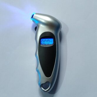 Bandenspanningsmeter Backlight Hoge Precisie Digitale Bandenspanning Monitoring Autoband Luchtdrukmeter Meter Lcd Display zilver
