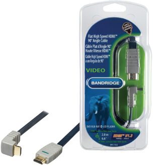Bandridge BVL1332 HDMI kabel 2 m HDMI Type A (Standaard) Zwart, Groen, Grijs