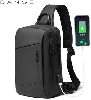 BANGE Fashion Men Travel Waterproof Leisure Male Chest Sports Packs Messenger Shoulder Sling Running Bag men's Boys Handbag