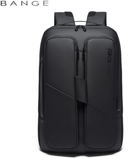 Bange High-End Mannen Rugzak Toevallige Zakelijke Reistas Mannelijke Multifunctionele Grote Capaciteit Laptop Tas Met usb Opladen zwart
