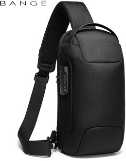 BANGE Hot Chest Bag New Anti-thief Men Crossbody Bag Waterproof Shoulder Bags USB Charging Short Trip For Male Travel Pack