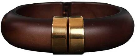 Bangle armband Bold magnetic  donkerbruin - One Size,