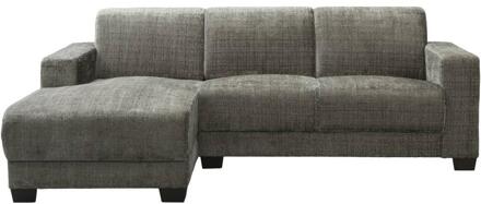 Bank Aberdeen Met Chaise Longue Links - Cremona - Stof - Grijs - 158x238x84 Cm