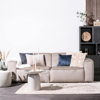 Bank 'Amarillo' 4-zits, Rib, kleur Taupe