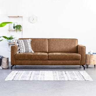 Bank 'Amber' 4-zits, kleur cognac