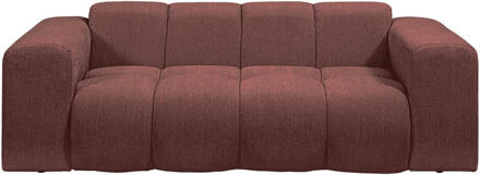 Bank Beau 2-zits - Stof Raven - Wijnrood - 94x210x74 Cm