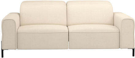 Bank Dave 3-zits - Elektrisch Verstelbaar - Stof - Crème - 105x198x79 Cm