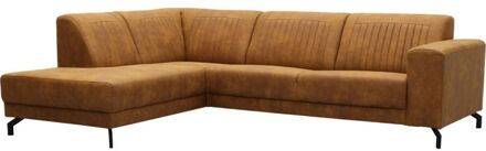 Bank Elia hoekziteiland links + 2,5-zits Presley cognac