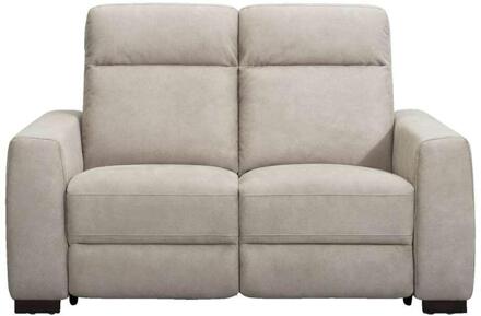 Bank James 2-zits - Lederlook - Zilver - Polyester/Lederlook - Grijs - 160x100x95 Cm