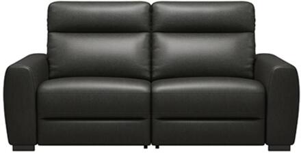 Bank James Elektrisch Verstelbaar 3-zits - Stof Melbourne - Leder - Zwart - 95x198x100 Cm