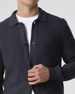 Bank polo long sleeve - maat XXXL Blauw