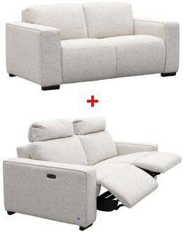 Bank Rik 2,5 zits met 2 relax inclusief hoofdsteunen en USB + 2 zits