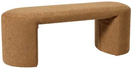 Bank Sara bouclé - bruin - 45x120x44 cm