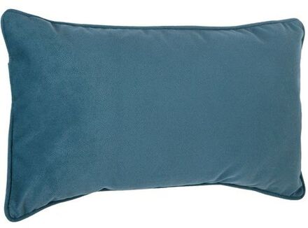 Bank/sierkussens huiskamer Sophia - 30 x 50 cm - Blauw - polyester - met rits - Sierkussens