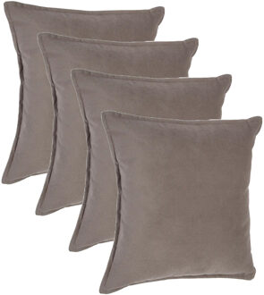 Bank/sierkussens Sophia - 4x - 45 X 45 Cm - Taupe