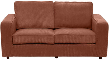 Bank Stuttgart 2-zits - Terra - Stof - Rood - 94x170x80 Cm