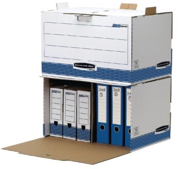Bankers Box archiefdozen wit blauw 55,7 x 38,9 x 33,5 cm 5 stuks