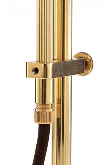 Bankierslamp GITA van gepolijst messing groen, messing