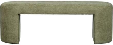 Bankje Jannik Olijfgroen - - Breedte: 130.00 cm