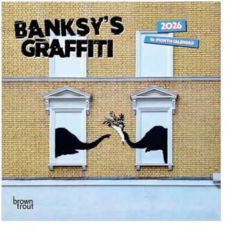 Banksy's Graffiti 2026 Mini 7x7 Calendar - Browntrout