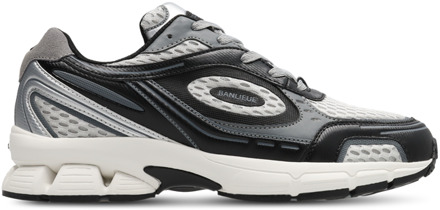 Banlieue The Runner + Sneakers Heren - Grijs - Maat 45 - Mesh/Synthetisch Grey