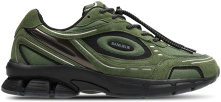 Banlieue The Runner + Sneakers Heren - Groen - Maat 41.5 - Mesh/Synthetisch Green