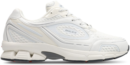 Banlieue The Runner + Sneakers Heren - Wit - Maat 41 - Mesh/Synthetisch White