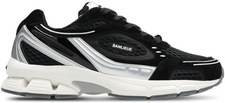 Banlieue The Runner + Sneakers Heren - Zwart - Maat 41 - Mesh/Synthetisch Black