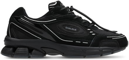 Banlieue The Runner + Sneakers Heren - Zwart - Maat 43 - Mesh/Synthetisch Black