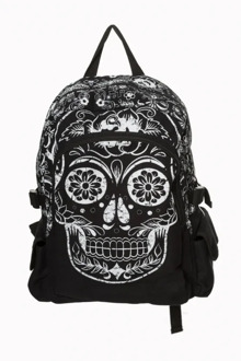 Banned Collins Sugar Skull Backpack - Rugtas