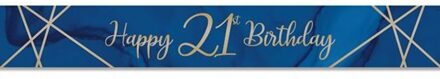 Banner '21' Verjaardag 274 Cm Blauw/goud
