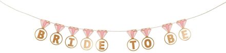 Banner Ringen 'Bride To Be' (2,5m) Roze