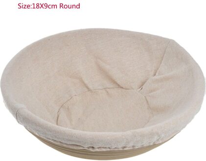 Banneton Proofing Brood Mand Ronde Ovale Bakken Cake Pannen Proving Rotan Brood Mand Gisting Met Doek Bag 18X9cm ronde