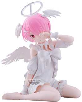 Banpresto Re:Zero Starting Life in Another World Relax Time PVC Statue Ram Sweet Angel 13 cm
