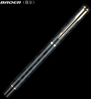 Baoer 801 Fine Nib Vulpen Donkergroene Leopard Inkt Pen Q