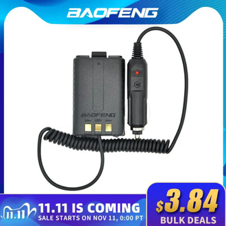 Baofeng Battery Eliminator Car Charger for Portable Radio UV-5R UV-5RE UV-5RA Two Way Radio 12-24V Walkie Talkie Accessories